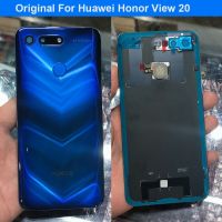 ฝาหลังปิดโทรศัพท์เหมาะสำหรับ Huawei Honor View 20ประตูกระจกเคสด้านหลังตัวเครื่องสำหรับเลนส์กล้องเซนเซอร์ลายนิ้วมือ V20 Honor