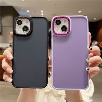 ?เคสหลังด้าน?เคสหลังด้านขอบสี ขอบสีกล้อง สำรับรุ่น iPhone 14 pro max 14plus 13 pro max 12 pro max 11 11promax XSMAX XR XS X 7plus 8plus 6plus SE 8 7 6 6s