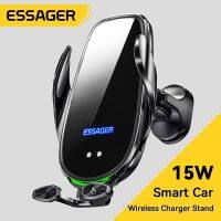 【LZ】✆☂❈  Essager-Carregador sem fio para carro montagem de ventilação de ar suporte de carregamento rápido Xiaomi Huawei iPhone 14 13 12 inteligente 15W