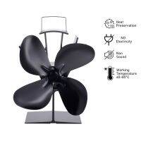 Hanmu56เครื่อง Preto Lareira Fan 4-Blade Calor Alimentado Fogão Sem Bateria Necessária Log Queimador De Madeira Eco Distributião Eficiente