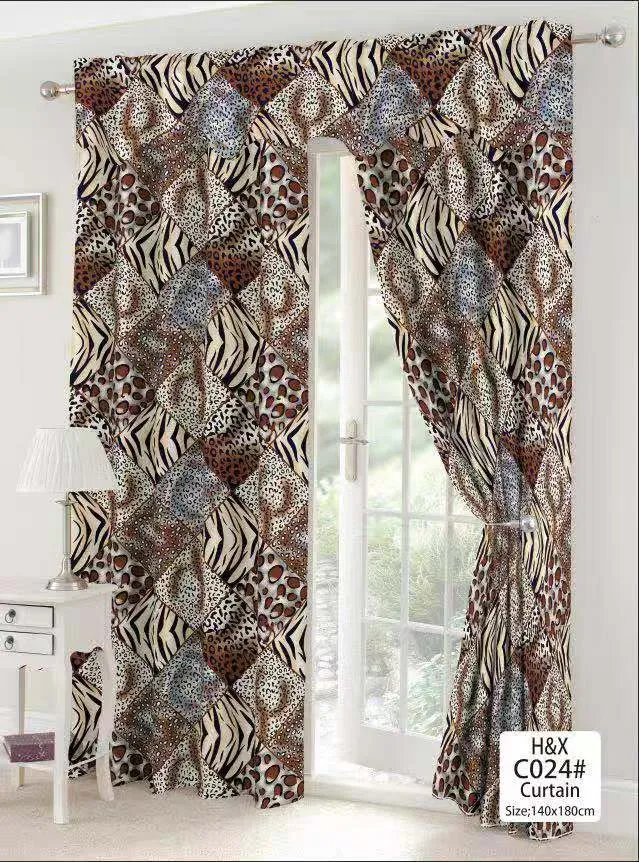 sheer leopard print curtains