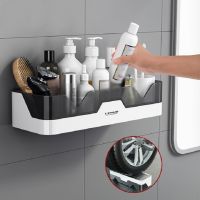 Punch-free Bathroom Shampoo Shelf Toilet Corner Makeup Towel Storage Rack Kitchen Oil Storage Holder