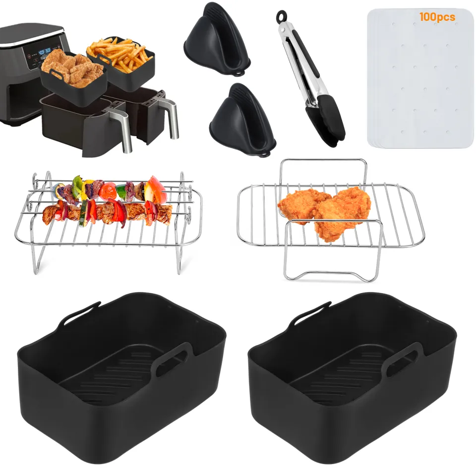 Silicone Air Fryer Liners For Ninja Dual Air Fryer Af400uk & Tower