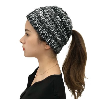 [COD] 2020 autumn and winter womens plain weave all-match dome beanie decorative hat European fashion outdoor warm knitted