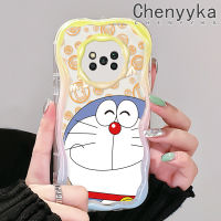 เคส Chenyyka สำหรับ Xiaomi Poco X3 NFC Poco X3 Pro Poco X3 GT Poco X4 NFC X4 GT เคส F4 M3การ์ตูนโดราเอมอนน่ารักสำหรับผู้ชายและผู้หญิงเนื้อครีมขอบคลื่นเคสโทรศัพท์โปร่งใสป้องกันกล้องกันกระแทกเคสซิลิโคนอ่อนชัดเจน