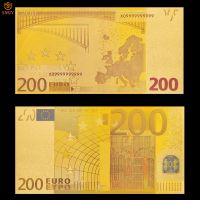 24k Euro Gold Banknote 200 Euro Collection Currency Color Bill Paper Money Collection And Decorations