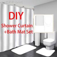 【CW】✑✸  Send Your Pictures Print  Shower Curtain Anti-slip Set Toilet Rugs