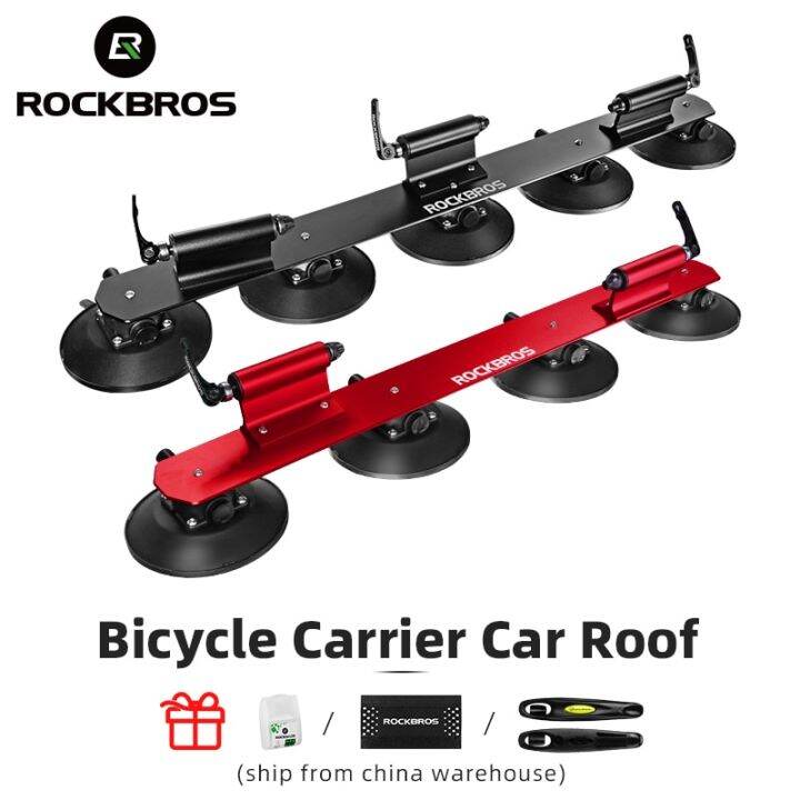 4 ROCKBROS Suction RoofTop Bike Carrier Car Carry Quick Hub Install