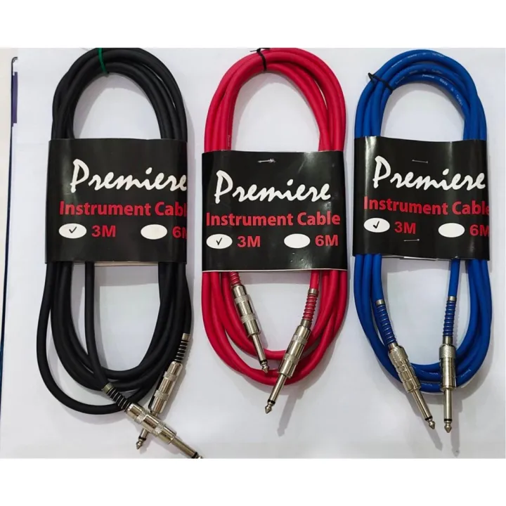 Premiere Electric Guitar Cable wire Cord No Noise Shielded Bass Cable