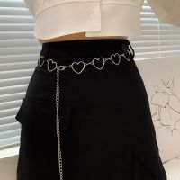 Fashion Belt Chain Heart Cutout Waist Chains Cool Ladies Hip Hop Style Thin Belt Jeans Skirt Coat Accessories