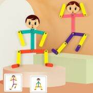 Goldma Montessori que diêm người đàn ông đồ chơi pose thẻ phù hợp với Trò