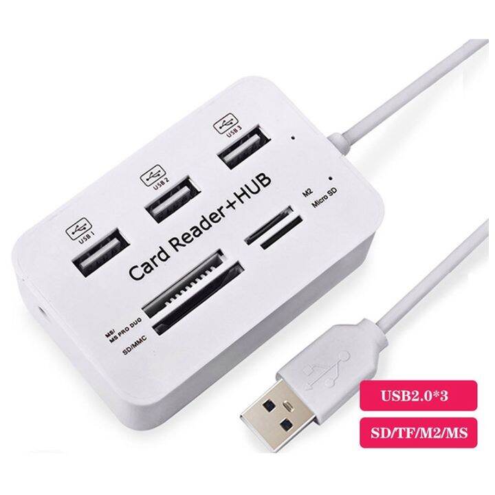 1-piece-3-port-usb-hub-2-0-splitter-combo-card-reader-7-in-1-portable-support-tf-sd-m2-sdhc-card-read-write