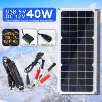 โมโนคริสตัลไลน์400W แผงโซล่า12V แบบพกพาพลังงานแสงอาทิตย์เซลล์รถยนต์ RV เดินป่าตั้งแคมป์เครื่องชาร์จโทรศัพท์ที่เดินทาง