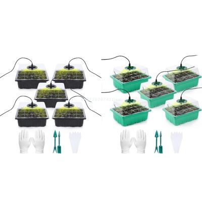 Garden Seedling Trays with Led Light Waterproof Tray Breathable Holes for Gardening Lovers Seeding Accessory Dropship