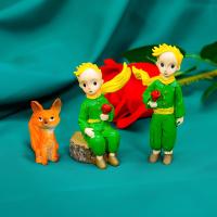 Lovely The Little Prince Rose Action Figure Fox Resin Figurine Collection Model Doll for Girl Boy Gift Home Desktop Decoration