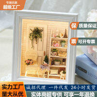 Zhiqu บ้านซันไชน์บ้าน Diy ห้องโดยสารสร้างสรรค์กรอบรูปแขวนผนังประกอบรุ่นบ้านตกแต่งบ้าน