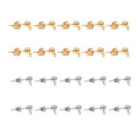 40pcs 304 Stainless Steel Ear Stud Components for Jewelry Making Golden/Silver