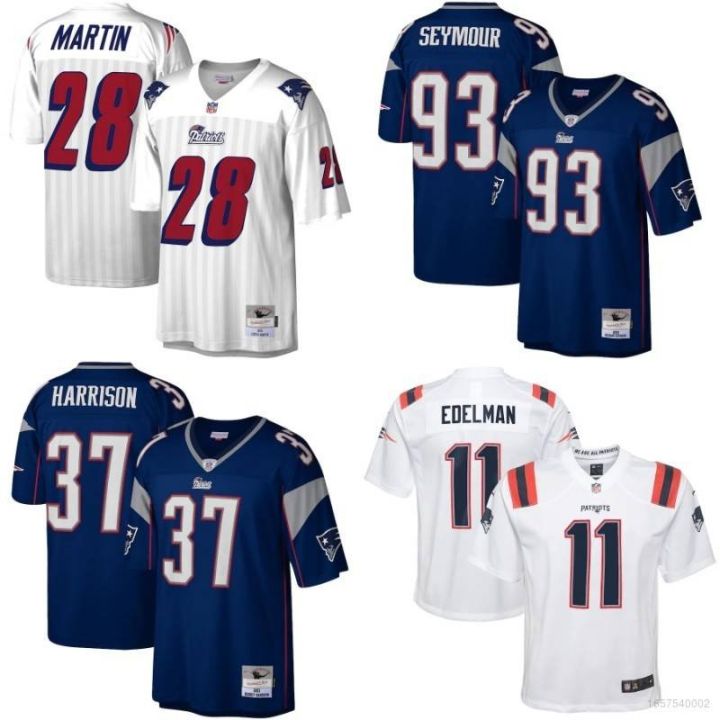 นิวเจอร์ซีย์ที่นิยมมากที่สุด-estar-new-england-patriots-nfl-football-jersey-martin-edelman-harrison-seymour-top-legend-jersey-sport-tee-unisex-s