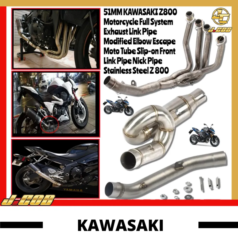 Motorcycle Exhaust Full System Link Pipe Slip On For Kawasaki