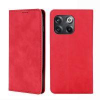 SmartPhonemall For OnePlus 10T Skin Feel Magnetic Horizontal Flip Leather Phone Case(Red)