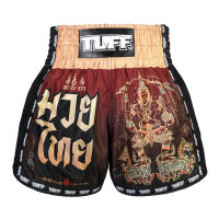 กางเกงซ้อมมวย กางเกงมวย กางเกงมวยไทย กางเกงกีฬาTUFF มวยไทย กางเกงมวยไทย TUFF Muay Thai Boxing Shorts New Retro Style Yant Narai Turning the Land