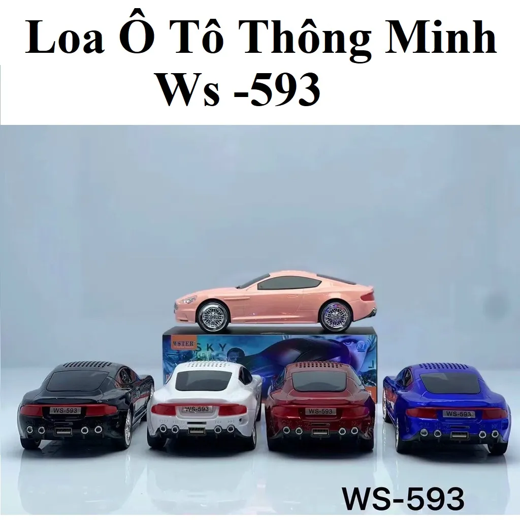 Loa bluetooth mini ko chão WS-593, Loa quy mô xe hơi tương hỗ thẻ ...
