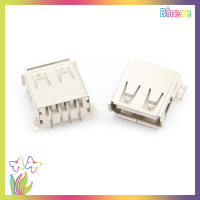 Bhece 10ชิ้นขั้วต่อตัวเมียหัวแร้ง180องศาแบบ USB ปลั๊กตัวแปลง