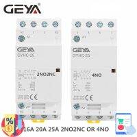 GEYA GYHC 4P 25A 220V/230V 50/60HZ ราง Din บ้าน AC คอนแทคแบบแยกส่วน4NO หรือ2NO2NC หรือ3NO1NC หรือ4NC