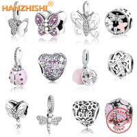 100 925 Sterling Silver Beads Ladybug Butterflies Dragonfly Pendant Charm Fit Original pan Charms celet Necklace Jewelry