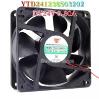 1ชิ้น DC24V YTD241238S03202ต้นฉบับ0.30A เครื่องเชื่อมอินเวอร์เตอร์3200รอบต่อนาทีพัดลมทำความเย็นใหม่ดั้งเดิม