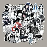 50pcs Junji Ito Anime Tomie Sticker Decoration Suitcase Trolley Case Notebook Thermos Car Waterproof HD Stickers Horror Comics High popularity popular