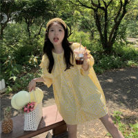 พร้อมส่ง ! Daisy yellow minidress ?? C3370 มินิเดรสสั้นลายดอก มินิเดรสสั้นสีเหลือง มินิเดรสสั้นน่ารักๆ มินิเดรสน่ารักๆ