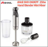 Shinil SMX-D60KPF 250W เครื่องปั่นด้วยมือมิกเซอร์ขนาดเล็กอัจฉริยะ8ขั้นตอนความเร็วเทอร์โบสองสปีดใบมีดสแตนเลสสะอาด