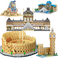 พิพิธภัณฑ์โคลอสเซียมใหม่ Sphinx Diamond Building Micro Blocks Capitol City Bricks Paris Eiffel Tower London Big Ben Architecture