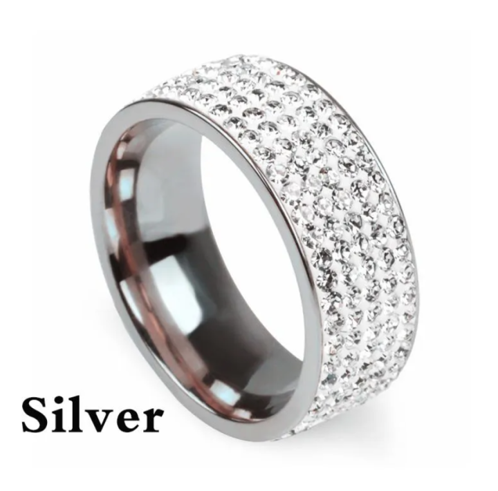 เครื่องประดับของขวัญแหวนเหล็กblingไทเทเนียมอุปกรณ์เสริมloverหมั้นคู่แหวนแต่งงานแหวน