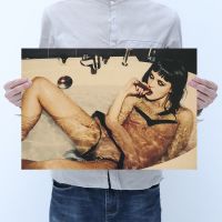 【E004】Sexy Girl D Retro Kraft Paper Poster Bar Cafe European And American Decorative Painting