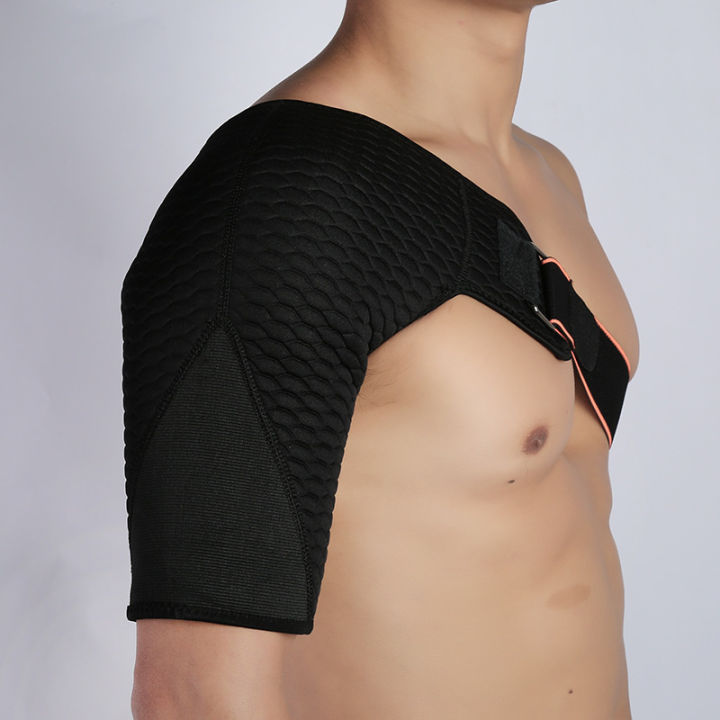 สายรัดไหล่เดี่ยวแบบปรับได้-gym-sports-care-back-shoulder-ce-protector-wrap-belt-band-pad-bandage-men-amp-women