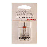 BERNINA เข็มคู่เบอร์ 12(80) ระยะห่างระหว่าง 2 เข็ม 4 มม. สำหรับผ้าหนาปานกลาง ใช้กับจักรบ้าน