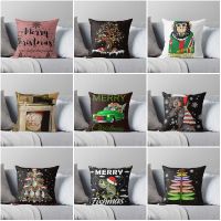 Merry Christmas Decorative Home pillow case Cushion covers autumn 45X45cm color 40x40cmLiving Room sofa House bed Christmas tree