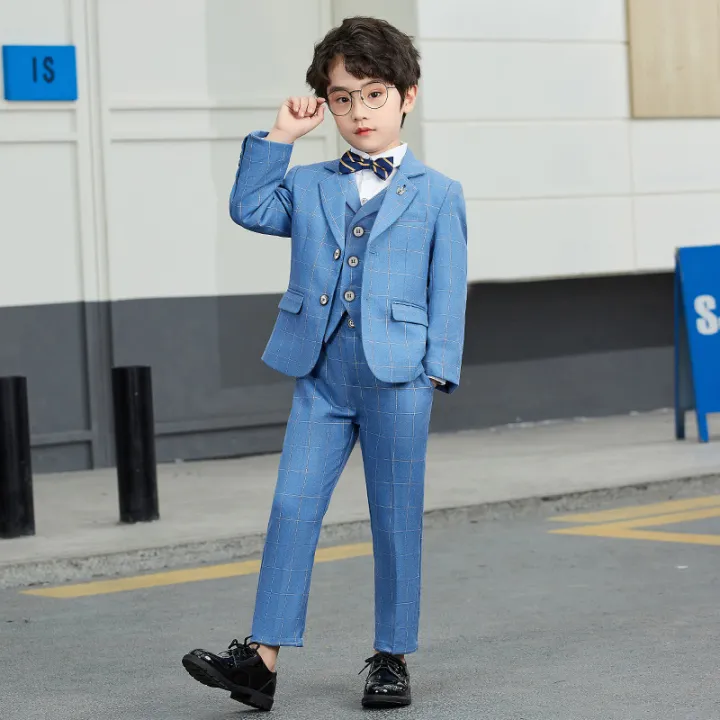 Bộ vest sát nách phối quần ngắn caro bé gái - Hanyza Store