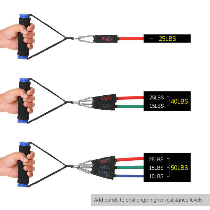 tomshoo-17-ชิ้นวงต้านทานชุดออกกำลังกายการออกกำลังกายบำบัดวงห่วงวงหลอดวงประตูanchorข้อเท้าสายรัดcushionedจับด้วยพกถุงสำหรับออกกำลังกายที่บ้านเดินทาง