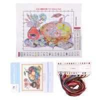 Crossstitching Kits Preprinted Cherry Fruit Patterns Embroidery Stamped Cross Stitch Kit for Adult and Kids