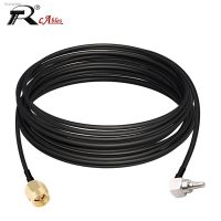 ✠▨❀ RF Coaxial RG174 Cable SMA Male to CRC9 TS9 Male90° Extension Pigtail Copper Feeder Wire for WiFi Network Card Router Antenna