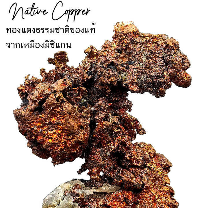 native-copper-ทองแดงธรรมชาติของแท้-จากเหมืองมิซิแกน-รูปร่างสวยเป็นช่อ