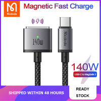 Mcdodo PD 140W USB-C ไปยัง MagSafe 3สายชาร์จแบบเร็วสำหรับแมคบุ๊กโปรแอร์13 14 16 M1สายแท่นชาร์จแม่เหล็ก M2