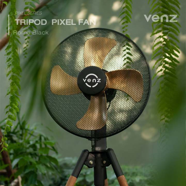 พัดลมไม้-venz-tripod-pixel-สี-roma-black