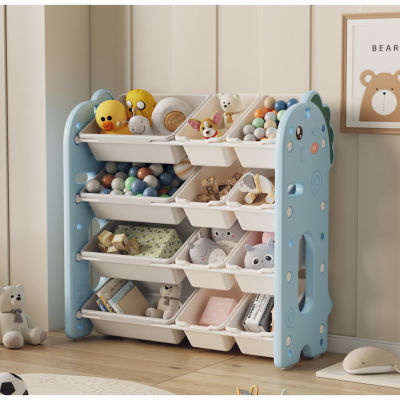 ดีไซน์สวย ชั้นเก็บของ ชั้นวางหนังสือเด็ก ของเล่น และหนังสือ สีสันสดใส ชั้นเก็บของ Childrens toy storage rack Children shelf Childrens toy holder