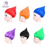 Anime cos flame giant devil magic hair elf wig cosplay trolls wigs pointed head