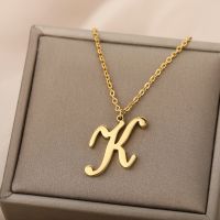 Classic Initial Necklaces For Women Letter Necklace Women Stainless Steel 26 Letters Pendant Necklace Birthday Jewelry Gift