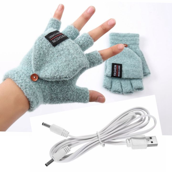 2-side-convertible-waterproof-heat-cycling-heating-glove-knitted-adjustable-usb-gloves-electric